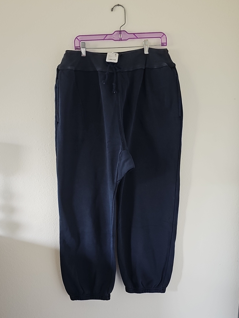 ●●FREE PEOPLE "DOWN TIME JOGGERS" IN MIDNIGHT NAVY NWT S.XL●●